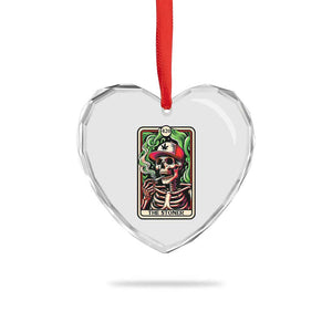 Skeleton 420 The Stoner Heart Crystal Glass Ornament Retro Tarot Card Weed Lover Cannabis Trippy Vibes TS02 Print Your Wear