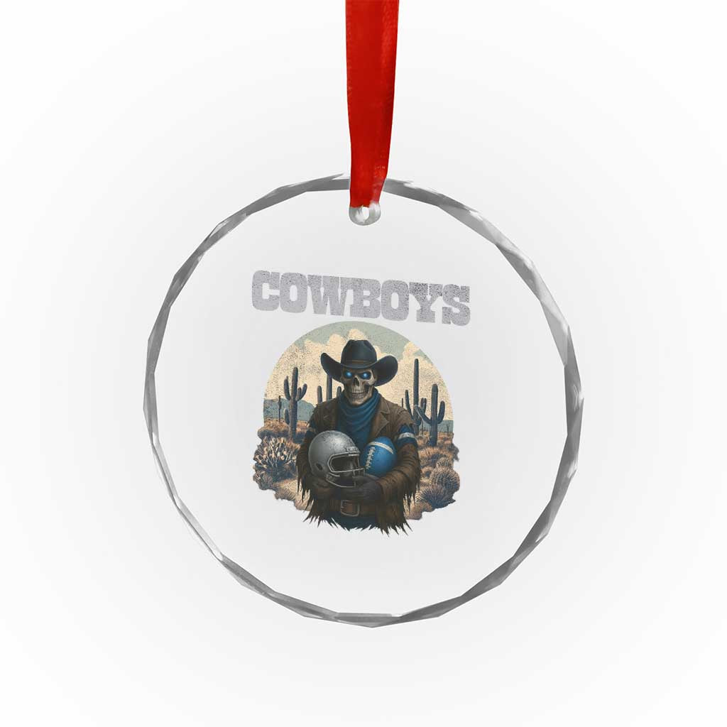 Skeleton Cowboy FB Player Crystal Glass Ornament Western Fan Gift TS12 Print Your Wear