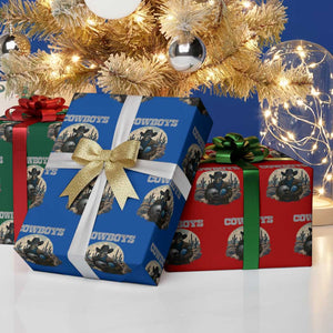 Skeleton Cowboy Football Player Wrapping Paper Roll Western Fan Gift TS12 Print Your Wear