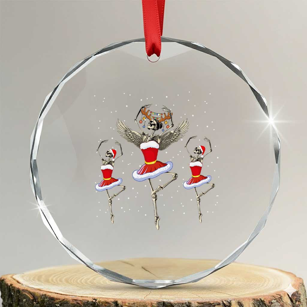 Skeleton Dancing Ballet Xmas Ballerina Crystal Glass Ornament TS09 Print Your Wear