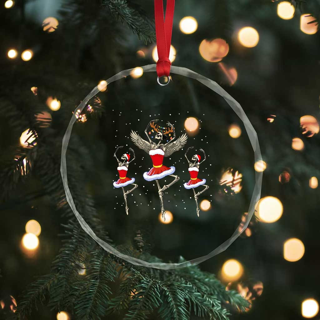 Skeleton Dancing Ballet Xmas Ballerina Crystal Glass Ornament TS09 Print Your Wear