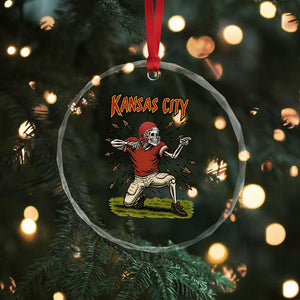 Skeleton Football Lover Crystal Glass Ornament Touchdown Game Day Lifestyle TS12 Print Your Wear