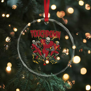Skeleton Game Day Crystal Glass Ornament Touchdown Football Fan Gift TS12 Print Your Wear