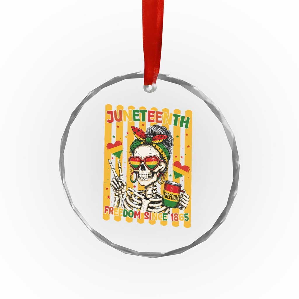Skeleton Juneteenth Freedom Crystal Glass Ornament African American Pride Gift TS12 Print Your Wear