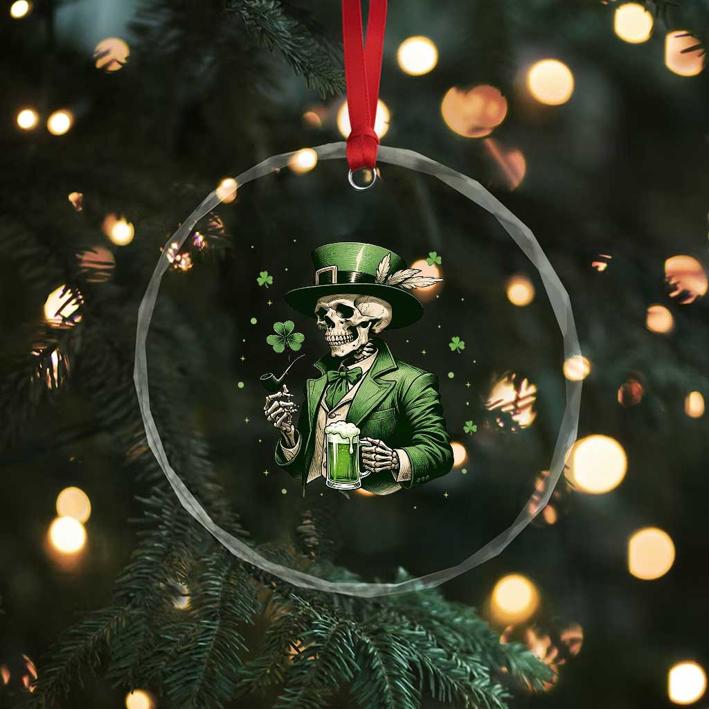 Skeleton St Patricks Day Drinking Crystal Glass Ornament Irish Party Gift TS12 Print Your Wear