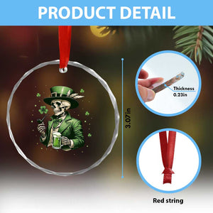 Skeleton St Patricks Day Drinking Crystal Glass Ornament Irish Party Gift TS12 Print Your Wear