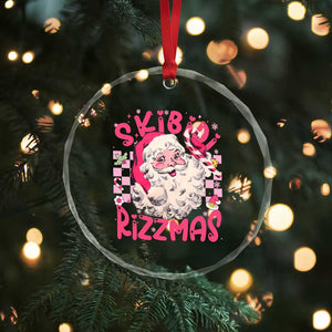 Skibidi Rizzmas Santa Crystal Glass Ornament Rizz Santa Pink Groovy Funny Xmas Gen Alpha Girl Kids TS10 Print Your Wear