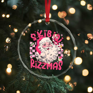 Skibidi Rizzmas Santa Crystal Glass Ornament Rizz Santa Pink Groovy Funny Xmas Gen Alpha Girl Kids TS10 Print Your Wear