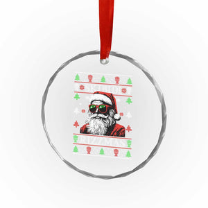 Skibidi Rizzmas Xmas Crystal Glass Ornament Rizz Santa Claus Funny Christmas Gen Alpha TS10 Print Your Wear