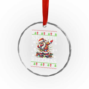 Skibidi Rizzmas Xmas Crystal Glass Ornament Rizz Santa Claus Funny Xmas Gen Alpha TS10 Print Your Wear