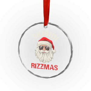 Skibidi Rizzmas Xmas Crystal Glass Ornament Rizz Santa Claus Retro Funny Xmas Gen Alpha Kid TS10 Print Your Wear