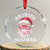 Skibidi Rizzmas Xmas Crystal Glass Ornament Rizz Santa Pink Bubble Gum Funny Xmas Gen Alpha Girl Kids TS10 Transparent Glass 3'' Circle Print Your Wear