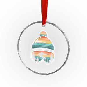 Skiing Mountain Retro Ski Goggles Winter Sport Crystal Glass Ornament TS11 Print Your Wear
