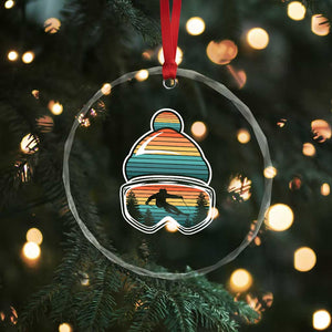 Skiing Mountain Retro Ski Goggles Winter Sport Crystal Glass Ornament TS11 Print Your Wear