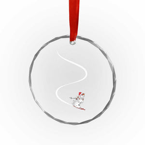 Skiing Snowman Crystal Glass Ornament Funny Ski Freeride Freeski Winter Sports Skiers TS10 Print Your Wear