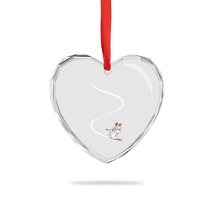 Skiing Snowman Heart Crystal Glass Ornament Funny Ski Freeride Freeski Winter Sports Skiers TS10 Print Your Wear