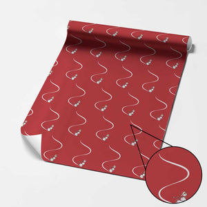 Skiing Snowman Wrapping Paper Roll Funny Ski Freeride Freeski Winter Sports Skiers TS10 Red Print Your Wear