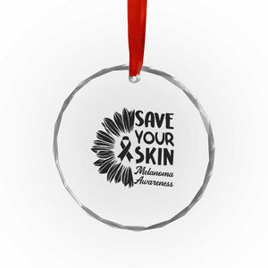 Skin Cancer Fighter Crystal Glass Ornament Save Your Skin TS12 Print Your Wear