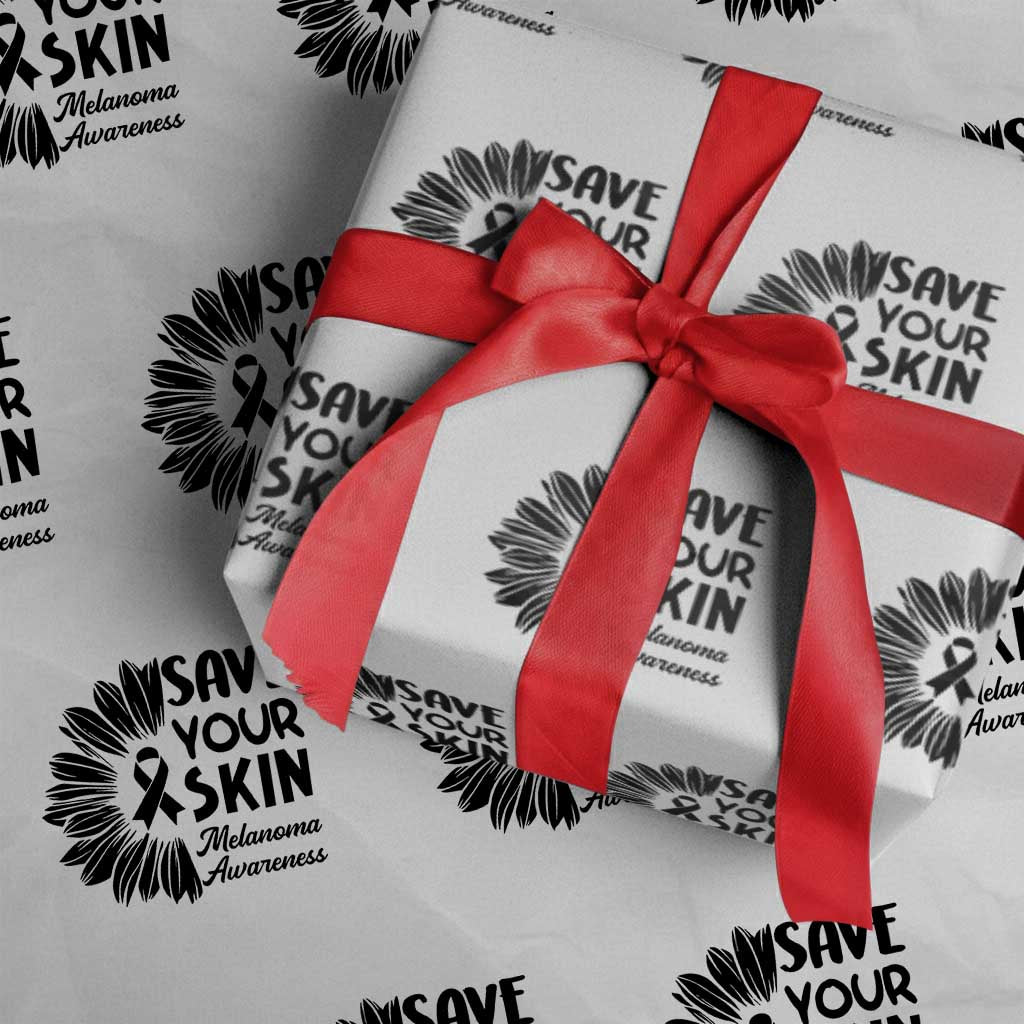 Skin Cancer Fighter Wrapping Paper Roll Save Your Skin TS12 White Print Your Wear