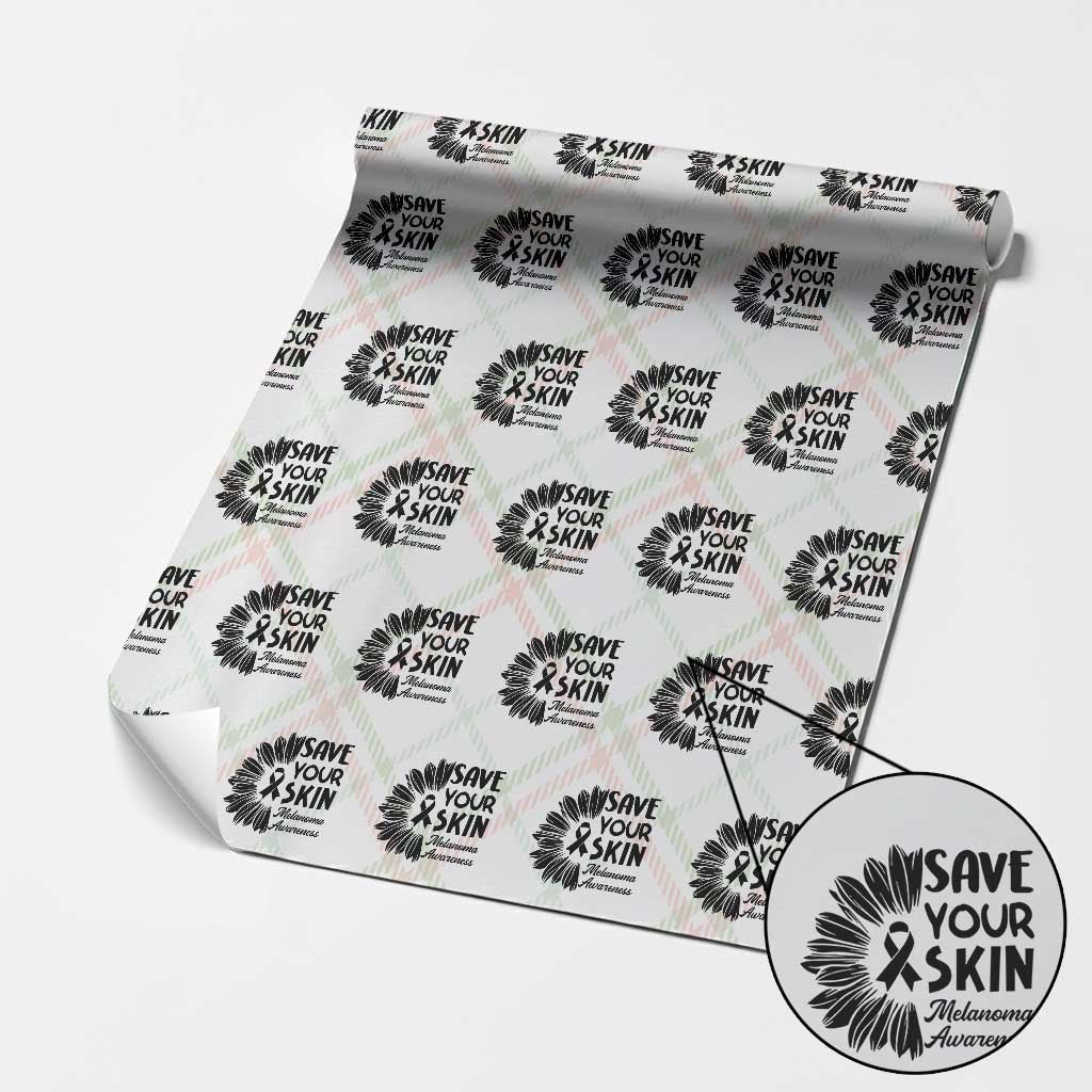 Skin Cancer Fighter Wrapping Paper Roll Save Your Skin TS12 Christmas Plaid Print Your Wear