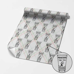 Skin Cancer Prevention Wrapping Paper Roll Practice Safe Sun Awareness Gift TS12 Christmas Plaid Print Your Wear