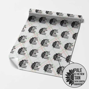 Skin Cancer Survivor Warrior Wrapping Paper Roll Pale Is The New Tan TS12 Christmas Plaid Print Your Wear