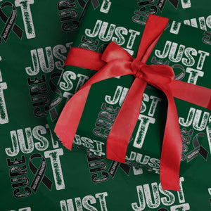 Skin Cancer Warrior Awareness Fighter Wrapping Paper Roll Just Cure It TS12 Green Print Your Wear