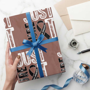 Skin Cancer Warrior Awareness Fighter Wrapping Paper Roll Just Cure It TS12 Mocha Print Your Wear