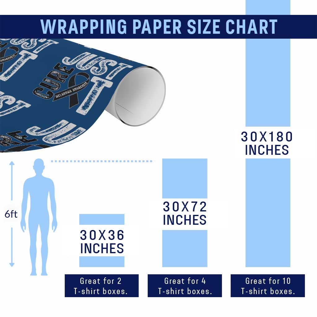 Skin Cancer Warrior Awareness Fighter Wrapping Paper Roll Just Cure It TS12 Print Your Wear