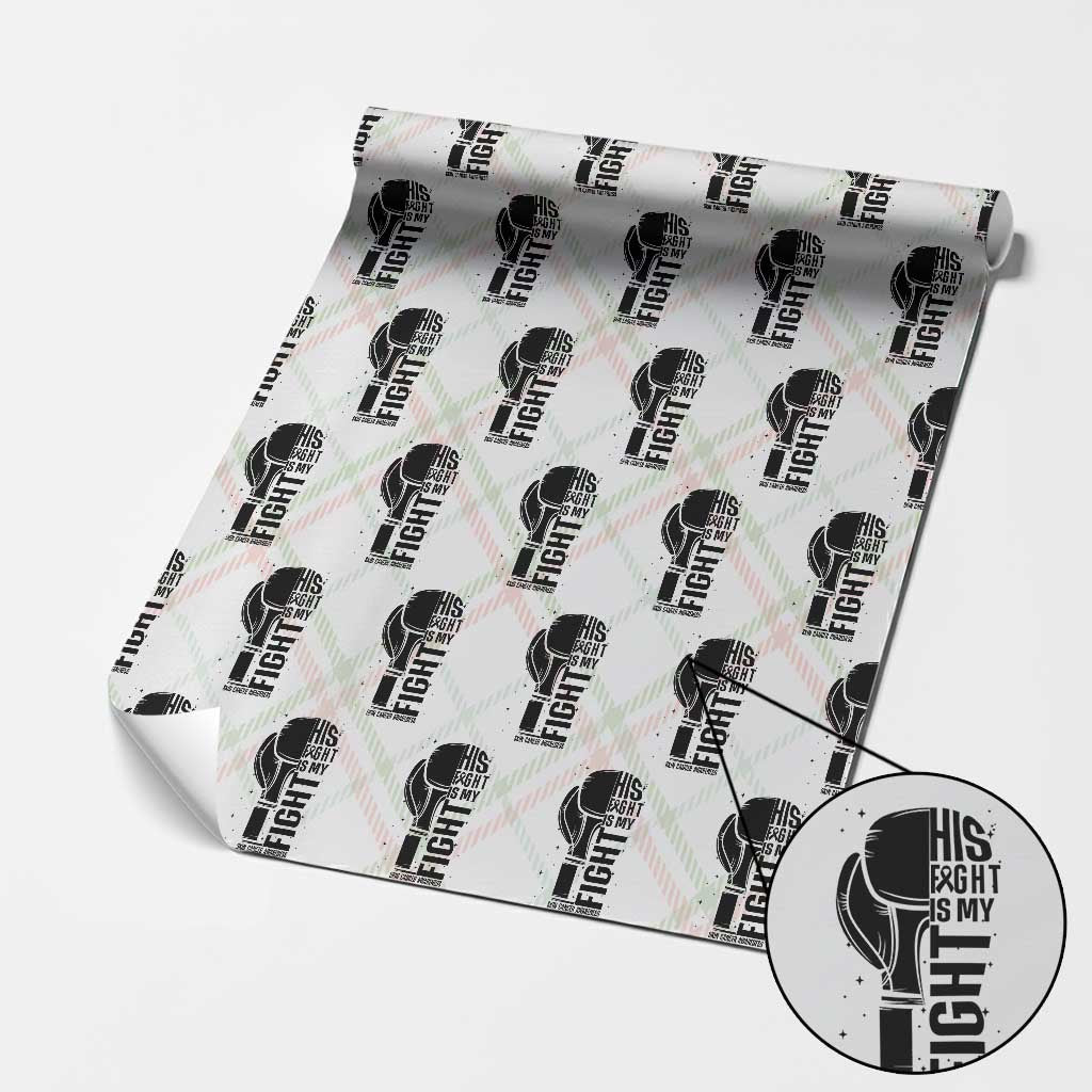 Skin Cancer Warrior Boxing Gift Wrapping Paper Roll His Fight My Fight TS12 Christmas Plaid Print Your Wear