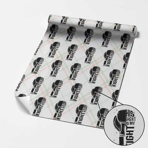 Skin Cancer Warrior Boxing Gift Wrapping Paper Roll His Fight My Fight TS12 Christmas Plaid Print Your Wear