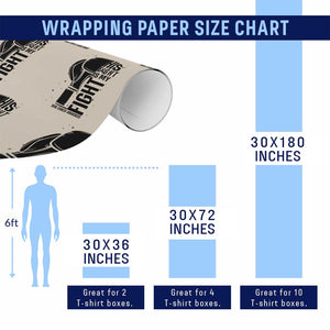 Skin Cancer Warrior Boxing Gift Wrapping Paper Roll His Fight My Fight TS12 Print Your Wear