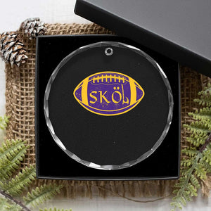 Skol Football Crystal Glass Ornament Retro Nordic Scandinavian Warrior Vikings Axe TS10 Print Your Wear
