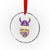 Skol Nordic Scandinavian Warrior Viking Helmet Crystal Glass Ornament TS10 Transparent Glass 3'' Circle Print Your Wear