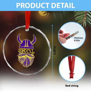 Skol Nordic Scandinavian Warrior Viking Helmet Crystal Glass Ornament TS10 Print Your Wear