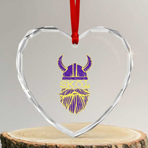Skol Nordic Scandinavian Warrior Helmet Heart Crystal Glass Ornament Retro Football Sports Fan MFV TS10 Transparent Glass 3'' Heart Print Your Wear