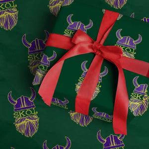 Skol Nordic Scandinavian Warrior Helmet Wrapping Paper Roll Retro Football Sports Fan MFV TS10 Green Print Your Wear