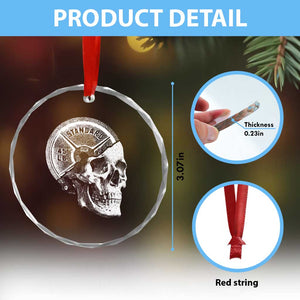 Skull 45 lbs Plate Weight Lifting Gym Workout Crystal Glass Ornament TS11 Print Your Wear