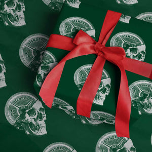 Skull 45 lbs Plate Weight Lifting Gym Workout Wrapping Paper Roll TS11 Green Print Your Wear