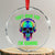 Skull Gamer Crystal Glass Ornament Can't Hear You I'm Gaming Funny Video Game Lover Player TS02 Transparent Glass 3'' Circle Print Your Wear