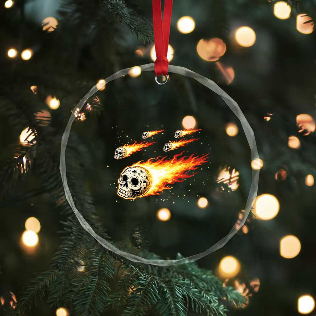 Skull Meteorite Crystal Glass Ornament Deep Space Asteroid Meteor Shower
