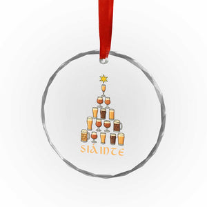 Sláinte Christmas Tree Pint Glass Crystal Glass Ornament Ale Glass Beer Drinking Lover Holiday Party TS02 Print Your Wear