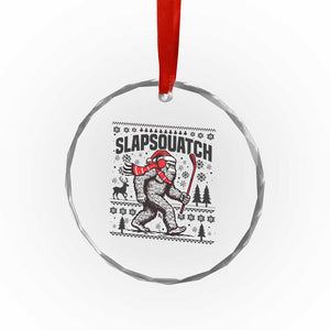 Slapsquatch Hockey Player Crystal Glass Ornament Funny Bigfoot Ugly Christmas Gift TS12 Print Your Wear