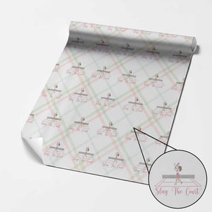 Slay The Court Queen Wrapping Paper Roll Funny Tennis Player Gift For Women TS12 Christmas Plaid Print Your Wear