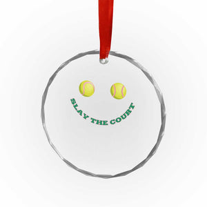 Slay The Court Tennis Girl Crystal Glass Ornament Funny Tennis Player Gift TS12 Print Your Wear
