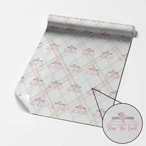 Slay The Court Tennis Girl Wrapping Paper Roll Gift For Sport Lover TS12 Christmas Plaid Print Your Wear