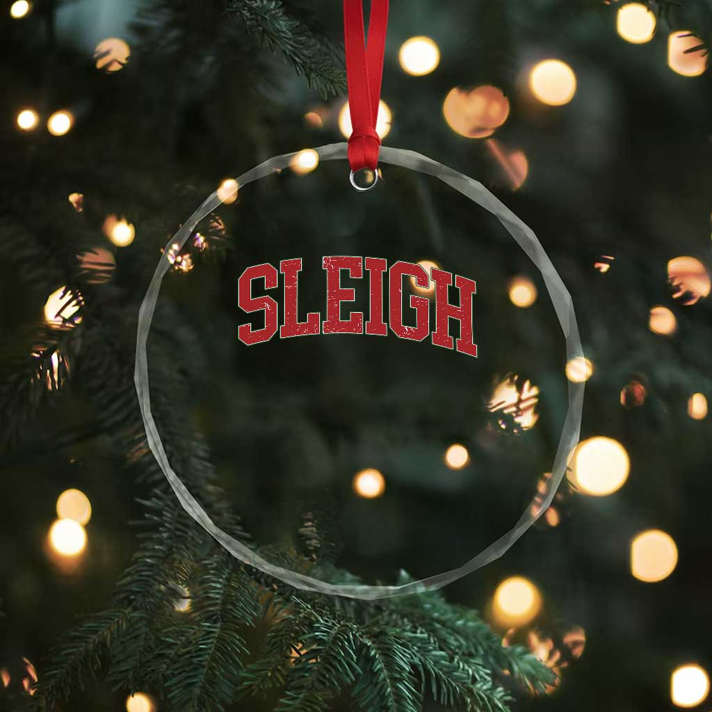 Sleigh Christmas Crystal Glass Ornament Funny Women Retro Merry Xmas Family Holiday TS10 Print Your Wear