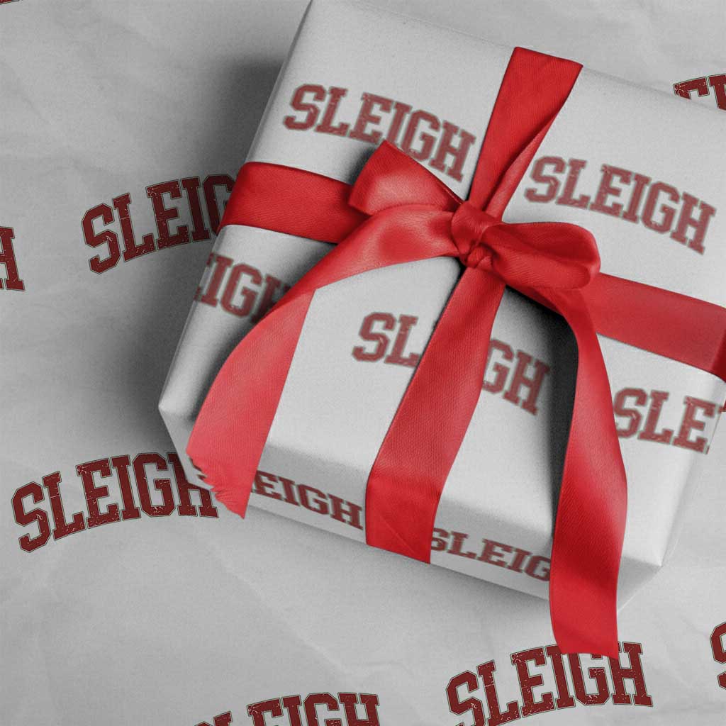 Sleigh Christmas Wrapping Paper Roll Funny Women Retro Merry Xmas Family Holiday TS10 White Print Your Wear
