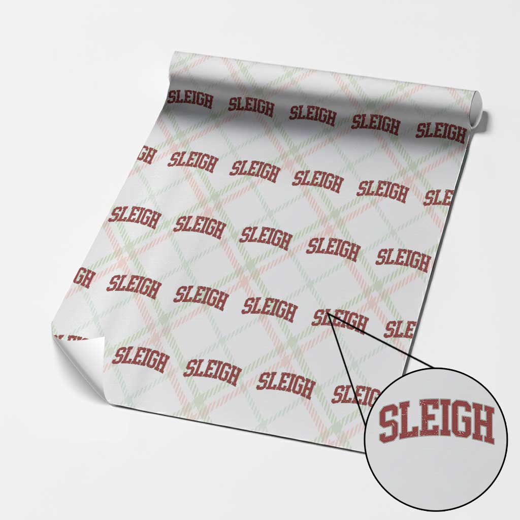 Sleigh Christmas Wrapping Paper Roll Funny Women Retro Merry Xmas Family Holiday TS10 Christmas Plaid Print Your Wear