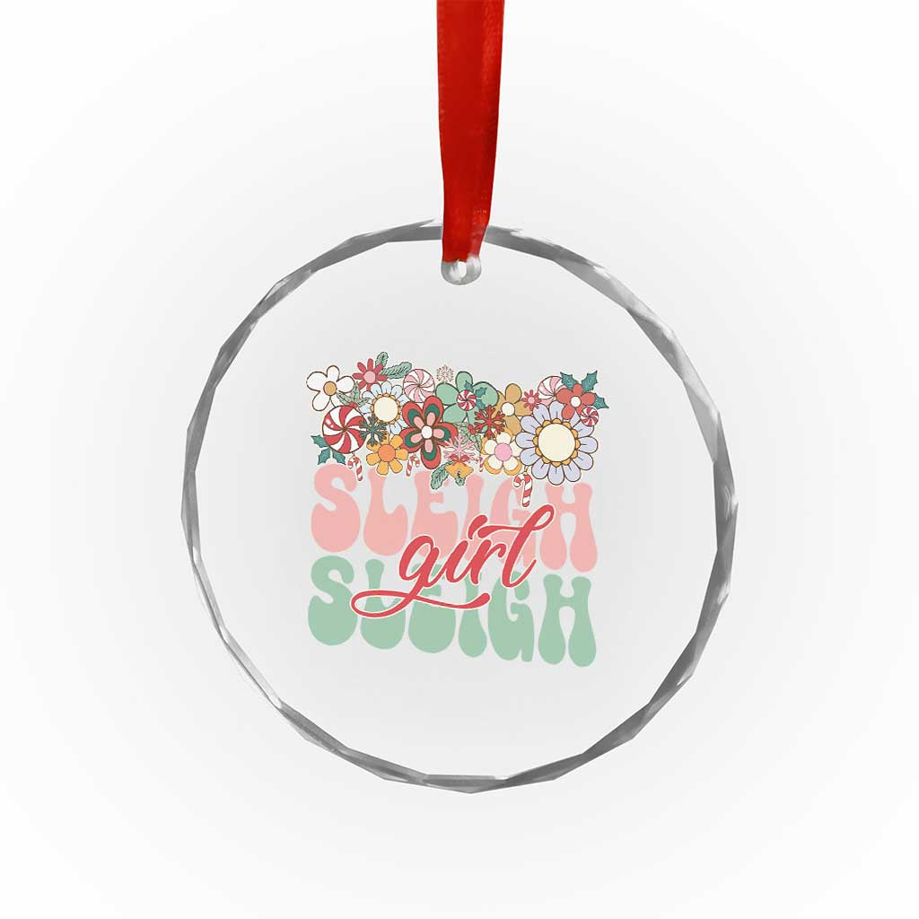 Sleigh Girl Sleigh Crystal Glass Ornament Christmas Retro Groove Slay Girl TS11 Print Your Wear
